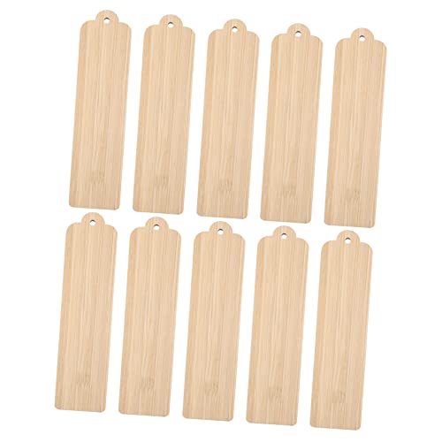 ARTSEWPLY 10St leeres lesezeichen aus holz Etiketten holziges hängende Tags Abs Holzanhänger DIY Lesezeichen Bastel-Lesezeichen aus Holz selber machen Lesezeichen aus Holz zum Basteln von ARTSEWPLY