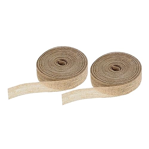 ARTSEWPLY 2 Rollen Schnur-gurtband-dekoration Dekorativ Rosa Schleife Girlande Rosa Band Zum Einwickeln Hochzeitsdekorationen Linealband Lichterketten Stolz Party Natürliche Jute Light Brown von ARTSEWPLY