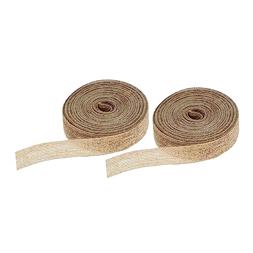 ARTSEWPLY 2 Rollen Schnur-gurtband-dekoration Stolz Band Zum Verpacken Hochzeits Einladung Favorisieren Jute-spitzenband Girlande Braut Schärpe Sackleinenband Light Brown Natürliche Jute von ARTSEWPLY