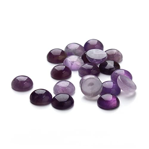 ARTSEWPLY 20St lila Kristall-Cabochons Perlen aus Halbedelsteinen lila Jade-Cabochon Perlen zur Schmuckherstellung schmuck machen violettglas Edelsteinglas Schmuck Zeit Accessoires von ARTSEWPLY