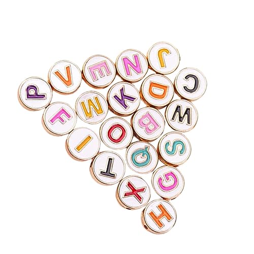 ARTSEWPLY 20pcs Farbenfrohe Alphabet -perlen -diy -kunsthandwerksmaterialien Für Armband (gemischte Farbe) von ARTSEWPLY