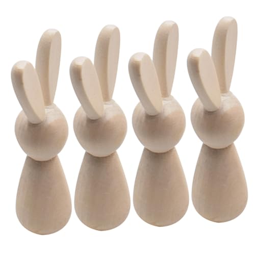 ARTSEWPLY 4 Stück Teiliges Unbemalte Holzhasen DIY Bastelset Stabile Holzfiguren zum Bemalen Kreative Hasen Deko für Zuhause Büro Schlafzimmer ARTSEWPLY 4 Stück Teiliges Unbemalte Holzhasen DIY Bastelset Stabile Holzfiguren zum Bemalen Kreative Hasen Deko für Zuhause Büro Schlafzimmer von ARTSEWPLY