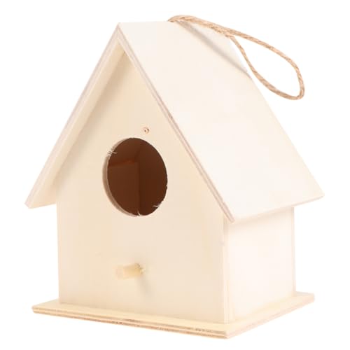 ARTSEWPLY 6 Stück Teiliges DIY Holz Bastelset Vogelhaus mit Dickem Seil Unvollendetes Desktop Ornament aus Massivem Holz Glatt Geschliffen zum Bemalen und Dekorieren für Lernspielzeug und ARTSEWPLY 6 Stück Teiliges DIY Holz Bastelset Vogelhaus mit Dickem Seil Unvollendetes Desktop Ornament aus Massivem Holz Glatt Geschliffen zum Bemalen und Dekorieren für Lernspielzeug und von ARTSEWPLY