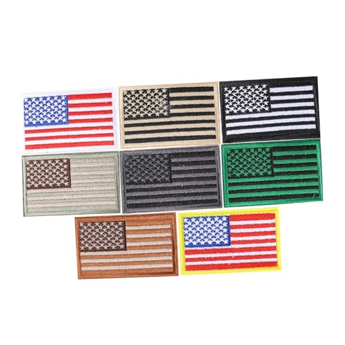 ARTSEWPLY 8 Stück Aufnäher mit amerikanischer Flagge bestickt Cool UNS Amerikanische Flagge Patch Kleidung Reparatur Patch aufkleber gestickte amerikanische Flaggenaufnäher Flicken aufnähen von ARTSEWPLY