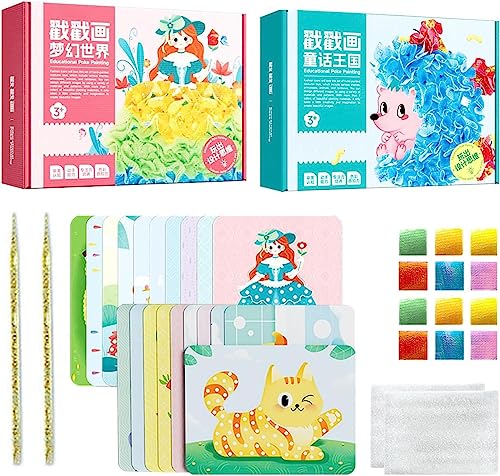 Poke Art DIY Spielzeug, Papier-Bastelset für Kinder, Prinzessin Dress-Up mit Aquarellmalerei, Kindheit unendlichen Traum handbemalt (A+B) von ARTSIM