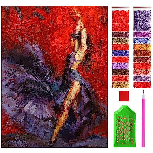 ARTULIO Diamond Painting Set Eine sinnliche Tänzerin – 5D Diamant Painting Bilder 30x40 cm mit Diamond Painting Zubehör für Kinder und Erwachsene - Crystal Art - Wand Deko von ARTULIO