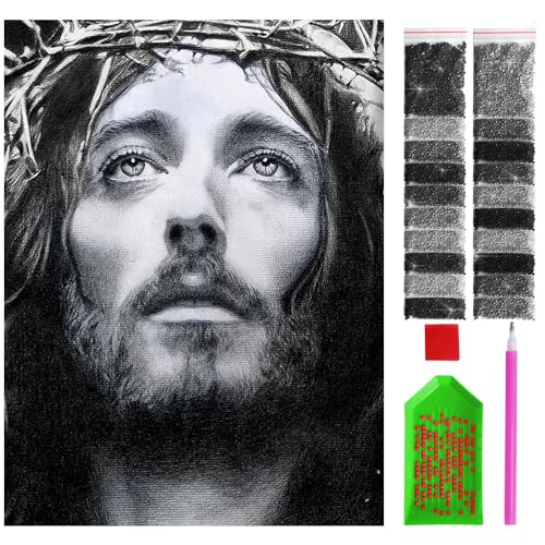 ARTULIO Diamond Painting Set – Jesus Christus mit Dornenkrone - 30x40 cm – 5D Diamant Painting Bilder DIY, Diamond Painting Erwachsene von ARTULIO