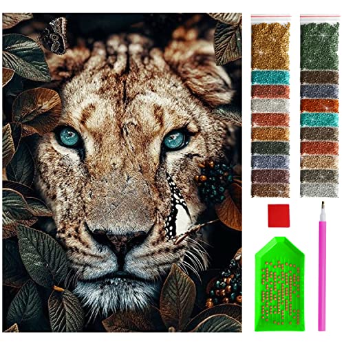 ARTULIO Diamond Painting Set – Blick in Tigerin Augen - 30x40 cm – 5D Diamant Painting Bilder DIY, Diamond Painting Erwachsene von ARTULIO