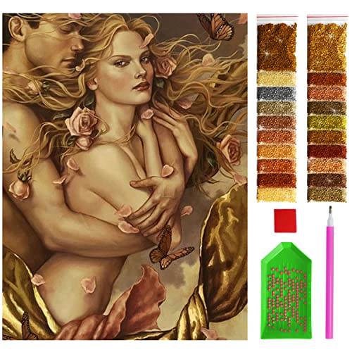 ARTULIO Diamond Painting Set - Verliebtes Paar in inniger Umarmung - 30x40 cm – 5D Diamant Painting Bilder, Diamond Painting Erwachsene von ARTULIO