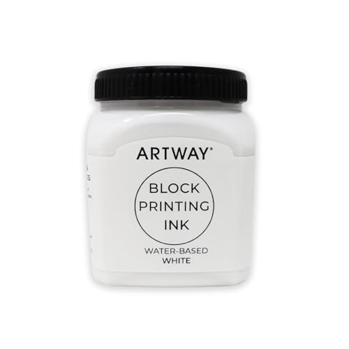 Artway Premium Block Printing Ink - 250ml - White - Ideal for Relief, Block and Lino Printmaking von ARTWAY