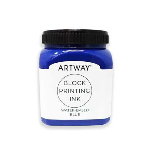 Artway Premium Blockdrucktinte - 250ml - Blau - Ideal für Relief, Block und Linoldrucke von ARTWAY