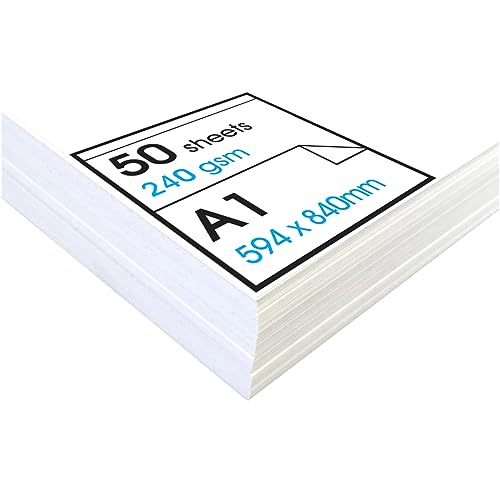 Artway Studio - A1 Gemischte Medien Papier - Ideal für Multimedia-Anwendungen - 240gsm – A1 (50 Blätter) von ARTWAY