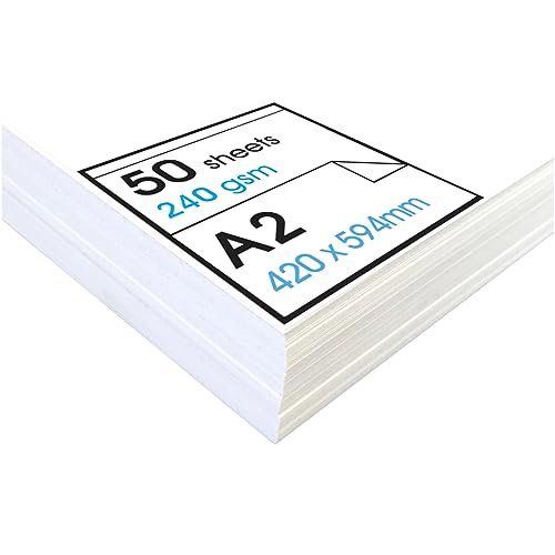 Artway Studio säurefreies A2-Papier für gemischte Medien, ideal für gemischte Anwendungen, 240 g/m², A2, 50 Blatt von ARTWAY