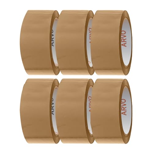 ARVO Klebeband, Paketklebeband, Paketband - Paketbänder zum Versandschachteln und Verpacken von Paketen - 6 Rollen, 48 mm x 60 m -Braun von ARVO