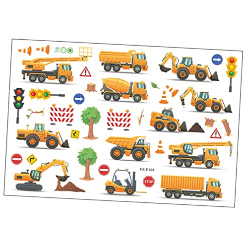 ASAKKURA 1 Set Ampel Aufkleber Für Kinderzimmer Farbenfrohe Bagger Wandtattoos Zur Kognitiver Fähigkeiten Dekorative Wandaufkleber Für Spielzimmer Und Babyzimmer Ideal Für von ASAKKURA