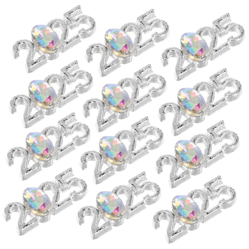 ASAKKURA 30 Stück 3d-zahlen Für Nägel, 3d-nagel-zahlen-strasssteine, Charms Für Acrylnägel, Zahlen-nagel-charms Für Frauen Und Mädchen, Nail-art-charms Für Nägel, Zubehör, Edelsteine, von ASAKKURA