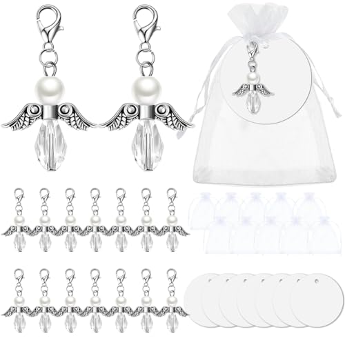 ASANMU 32 Stück Schutzengel Dankeschön Gastgeschenk Set, Schön Dass Du Da Bist Gastgeschenk, Geschenke für Gäste, Gastgeschenke Hochzeit Taufe Gastgeschenk Kommunion Konfirmation Geburtstag Babydusche von ASANMU