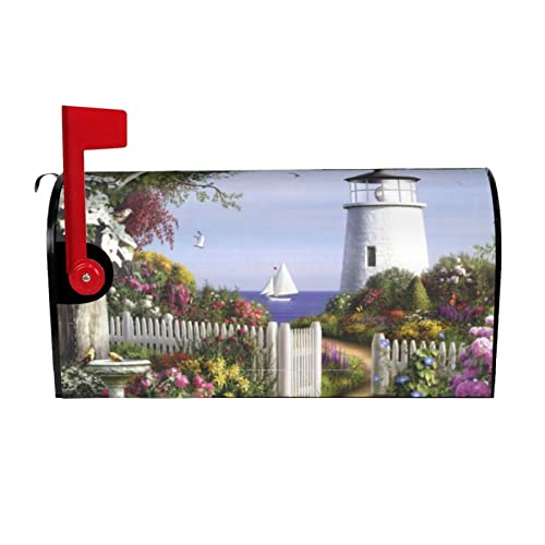 ASEELO Leuchtturm Diamond Painting Mailbox Cover, Magnetischer Briefkasten Schutz, Garten Briefkasten Abdeckungen, modisch und schön, langlebig von ASEELO