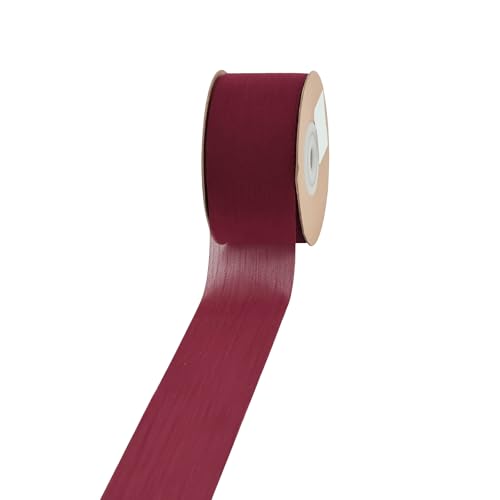 Schleifenband Rot Geschenkband 3,8 cm x 23 m Chiffonband Hochzeit Seidenband, Schleifenband Geschenkbänder Stoff Breit Dekoband für Geschenk, Basteln, Hochzeit, Schleifen 3,8 cm x 23 m von ASFWAGQ