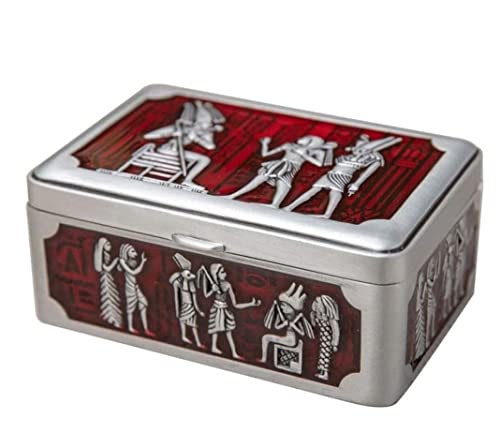 ASHSDI Schmuckaufbewahrung Silber Vintage Rechteck Schmuckkästchen Schmuckschatulle Ringe Ohrringe Schatz Schmuck Organizer Box. Schmuckschatulle Schmuckschrank von ASHSDI