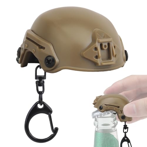 ASIEIT Wandern, Camping, Flaschenverschlussöffner, Outdoor-Werkzeug, Dummy-Helm-förmiges Spielzeug, tragbarer Flaschenöffner, taktischer Schnellhelm-Schlüsselanhänger für Dekoration, Geschen von ASIEIT