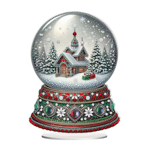 ASIEIT Weihnachts-Diamantmalerei-Tischornament-Set, 5D-Diamant-Kunst-Tischdekorationen zum Selbermachen, for Zuhause, Büro, Desktop-Dekoration (KJ0272) von ASIEIT