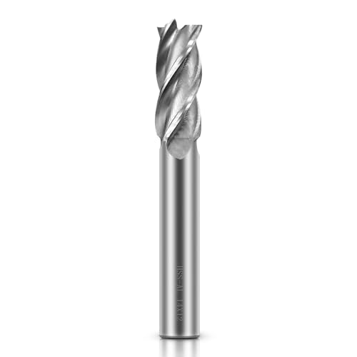 ASNOMY 14mm HSS Schaftfräser CNC Drehmaschine geraden Schaft, 4 Flöte Spiralfräser Schneide Schaftfräsersatz Drill End Mill Fräser Bit von ASNOMY