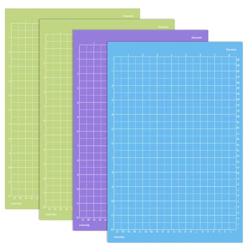 ASOFTY 4 Stück Schneidematte für Cricut Joy Xtra (8.5"X12"inch) 21.6cm x 30.5cm Variety Grip Mat, Rutschfeste Ersatzkleber klebrige Schneidematten von ASOFTY