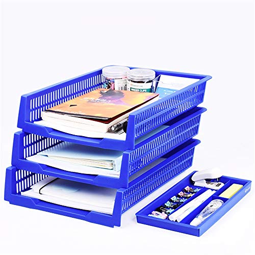 Schreibtisch-Organizer, Dokumenten-Briefablage, Schreibtischzubehör, stapelbar, 3-stöckig, Netzstoff, Schreibtisch-Organizer, Aktenordner für Heimbüro (Weiß, 25 x 35 x 24 cm) (Weiß, 25 x 35 x 24 cm) von ASPDSPDOBHBFFR