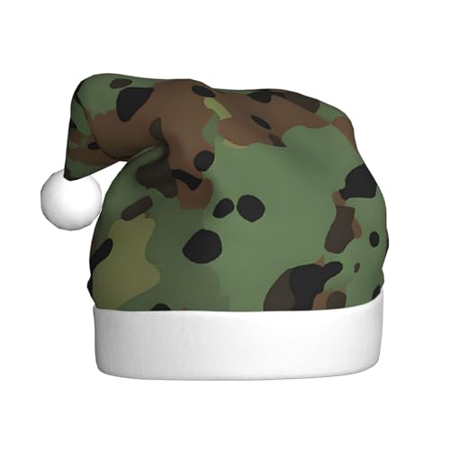 ASPOIJHN (Camouflage-Muster) Unisex Weihnachtsmütze Plüsch Weihnachtsmannmütze Festlicher Kopfschmuck für Erwachsene Party Xmas Kostüm Zubehör von ASPOIJHN