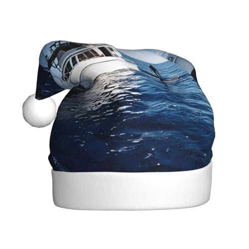 ASPOIJHN (Kruise Schiff) Unisex Weihnachtsmütze Plüsch Weihnachtsmannmütze Festlicher Kopfschmuck für Erwachsene Party Xmas Kostüm Supplies von ASPOIJHN