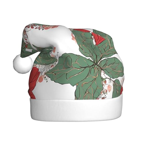 ASPOIJHN (Sommer Hawaiian) Unisex Weihnachtsmütze Plüsch Weihnachtsmannmütze Festlicher Kopfschmuck für Erwachsene Party Xmas Kostüm Zubehör von ASPOIJHN