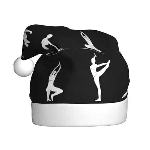 ASPOIJHN (Yoga) Unisex Weihnachtsmütze Plüsch Weihnachtsmannmütze Festlicher Kopfschmuck für Erwachsene Party Xmas Kostüm Zubehör von ASPOIJHN