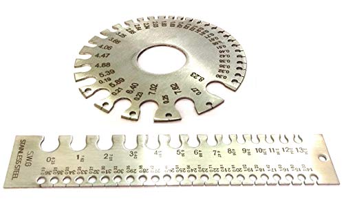 Edelstahl-Drahtlehre misst Standard und metrisch (Set von beiden) von ASSORTS