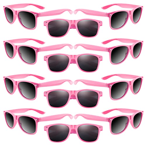 ASTARON 12 Stück Party Sonnenbrille Rosa, Neon Sonnenbrille Vintage Sonnenbrillen Set Retro Lustige Party Brille für Strand Hochzeit Party Pool Party Supplies von ASTARON