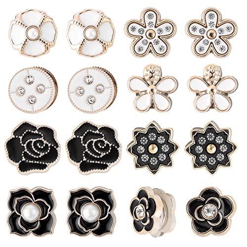 Aster 8 Paar Magnetische Hijab Pins, Magnet Brosche Knöpfe Keine Lochstifte Mehrzweck Schal Pin Unsichtbare Sicherheitsnadeln für Muslimischen Schal Hijab Cardigan Bluse Cardigan Kleider Schal von ASTER