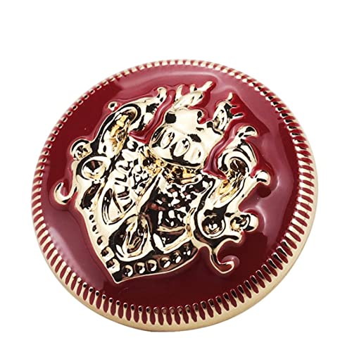 ASZHQUXIUAS 10 Stück Metallmantel im britischen Stil, Plattierungsmetall for Nähzubehör, Goldrot, 25 mm(Gold Red,18mm) von ASZHQUXIUAS