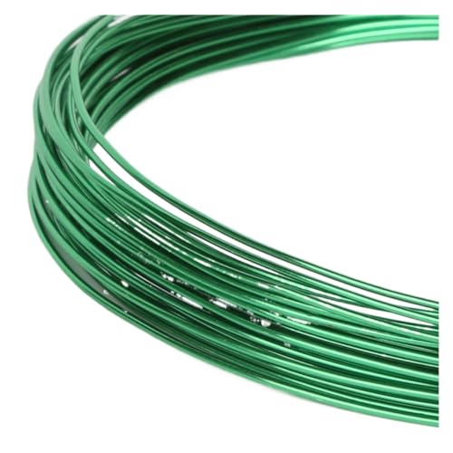 ASZHQUXIUAS Aluminiumdraht Gauge Craft Wire, 10M Aluminiumdraht Weicher DIY-Schmuckhandwerk Vielseitiger lackierter Aluminiummetalldraht(Dark Green) von ASZHQUXIUAS