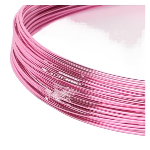 ASZHQUXIUAS Aluminiumdraht Gauge Craft Wire, 10M Aluminiumdraht Weicher DIY-Schmuckhandwerk Vielseitiger lackierter Aluminiummetalldraht(Fuchsia) von ASZHQUXIUAS