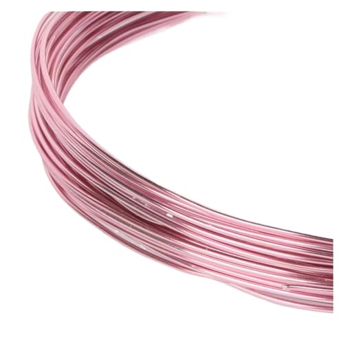 ASZHQUXIUAS Aluminiumdraht Gauge Craft Wire, 10M Aluminiumdraht Weicher DIY-Schmuckhandwerk Vielseitiger lackierter Aluminiummetalldraht(Pink) von ASZHQUXIUAS