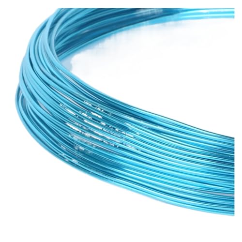 ASZHQUXIUAS Aluminiumdraht Gauge Craft Wire, 10M Aluminiumdraht Weicher DIY-Schmuckhandwerk Vielseitiger lackierter Aluminiummetalldraht(Turquoise) von ASZHQUXIUAS