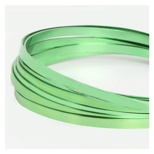 ASZHQUXIUAS Aluminiumdraht Stärke Basteldraht, 5m/Stück, 5mm x 1mm(Light Green) von ASZHQUXIUAS