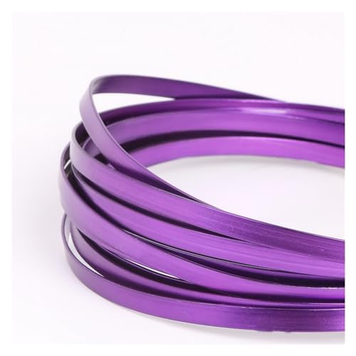 ASZHQUXIUAS Aluminiumdraht Stärke Basteldraht, 5m/Stück, 5mm x 1mm(Purple) von ASZHQUXIUAS