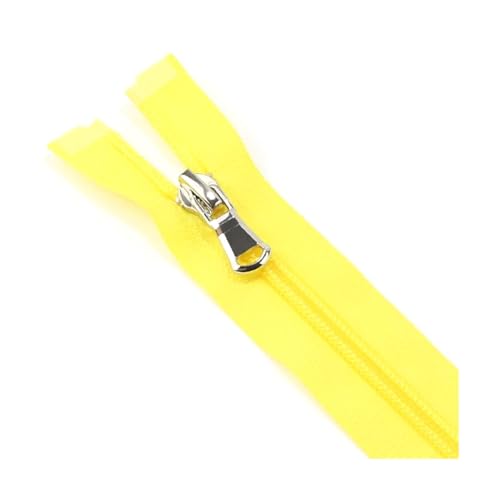 ASZHQUXIUAS Nylon-Spiralreißverschlüsse, offenes Ende, for Schneider, Nähen, Basteln, Nylon-Reißverschlüsse, Zubehör, 5#, 1 Stück(Yellow,50cm) von ASZHQUXIUAS