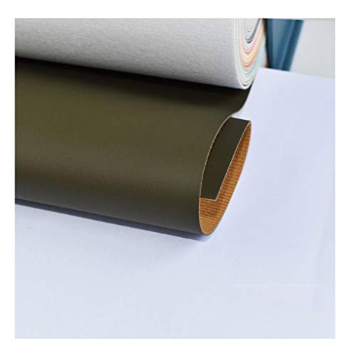 ASZHQUXIUAS Polsterstoff aus Stretch-Kunstleder, PU-Material, Polsterstoff(Dark Green 21#,1.37x1m) von ASZHQUXIUAS