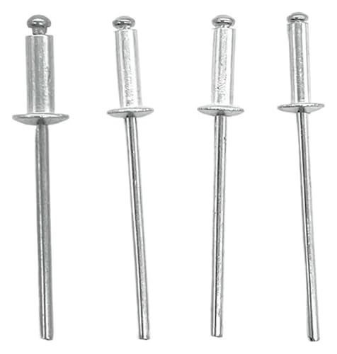 ASZHQUXIUAS Pop-Niete aus Edelstahl, 50/20 Stück Pop-Nieten Aluminium M2,4 M2,8 M3,2 M3,6 Mushroon Head Blind Steel Shank Mandrel Exhaust(19mm*6.4mm) von ASZHQUXIUAS