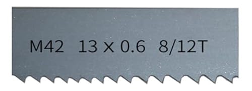 Bandsägeblätter 1710 mm x 13 mm M42 Bimetall-Bandsägeblätter 6, 14 Tpi Bandsägeblatt for Schneiden von Hartholz und Metall.(8 12Tpi) von ASZHQUXIUAS