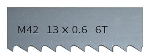 Bandsägeblätter 9";M42 Bimetall 1/2" Bandsägeblätter. 1510, 1511, 1570, 1575 mm x 13 x 0,6 mm mit 6, 14 Tpi. Bandsägeblatt for Schneiden von Hartholz, Metall(6Tpi) von ASZHQUXIUAS