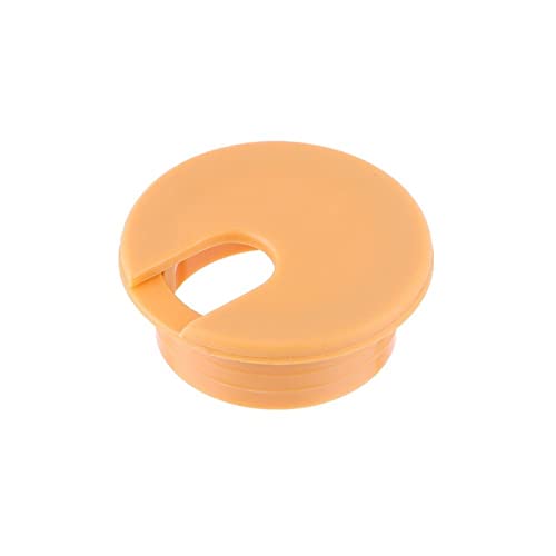 Kabeldurchführung für Schreibtisch, Kabeldurchführung 35/50mm Computer Tülle Schreibtisch Tisch Kabel Verschluss Linie Box Kabel Klemme Schnalle Linie Ordentlich Lagerung Halter Hardware(Orange,50mm) von ASZHQUXIUAS