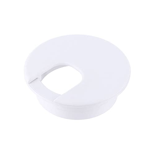 Kabeldurchführung für Schreibtisch, Kabeldurchführung 35/50mm Computer Tülle Schreibtisch Tisch Kabel Verschluss Linie Box Kabel Klemme Schnalle Linie Ordentlich Lagerung Halter Hardware(White,50mm) von ASZHQUXIUAS